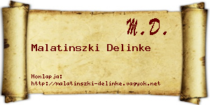 Malatinszki Delinke névjegykártya